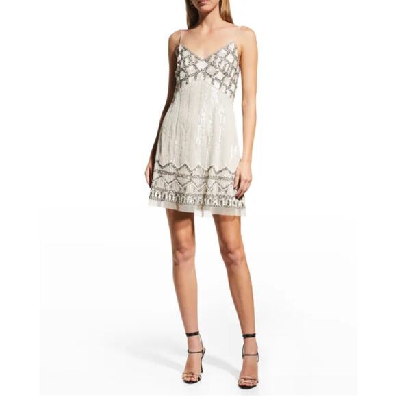 Aidan Mattox Dresses & Skirts - Aidan Mattox Women's Beaded Mini Cocktail Dress Sleeveless Size 6 NWT